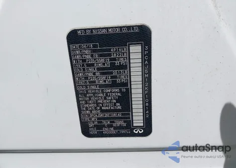 2019 Infiniti Qx50 Essential из США, поврежденный, VIN 3PCAJ5M12KF108142